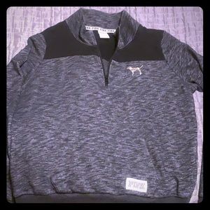 Pink quarter zip sweatshirt